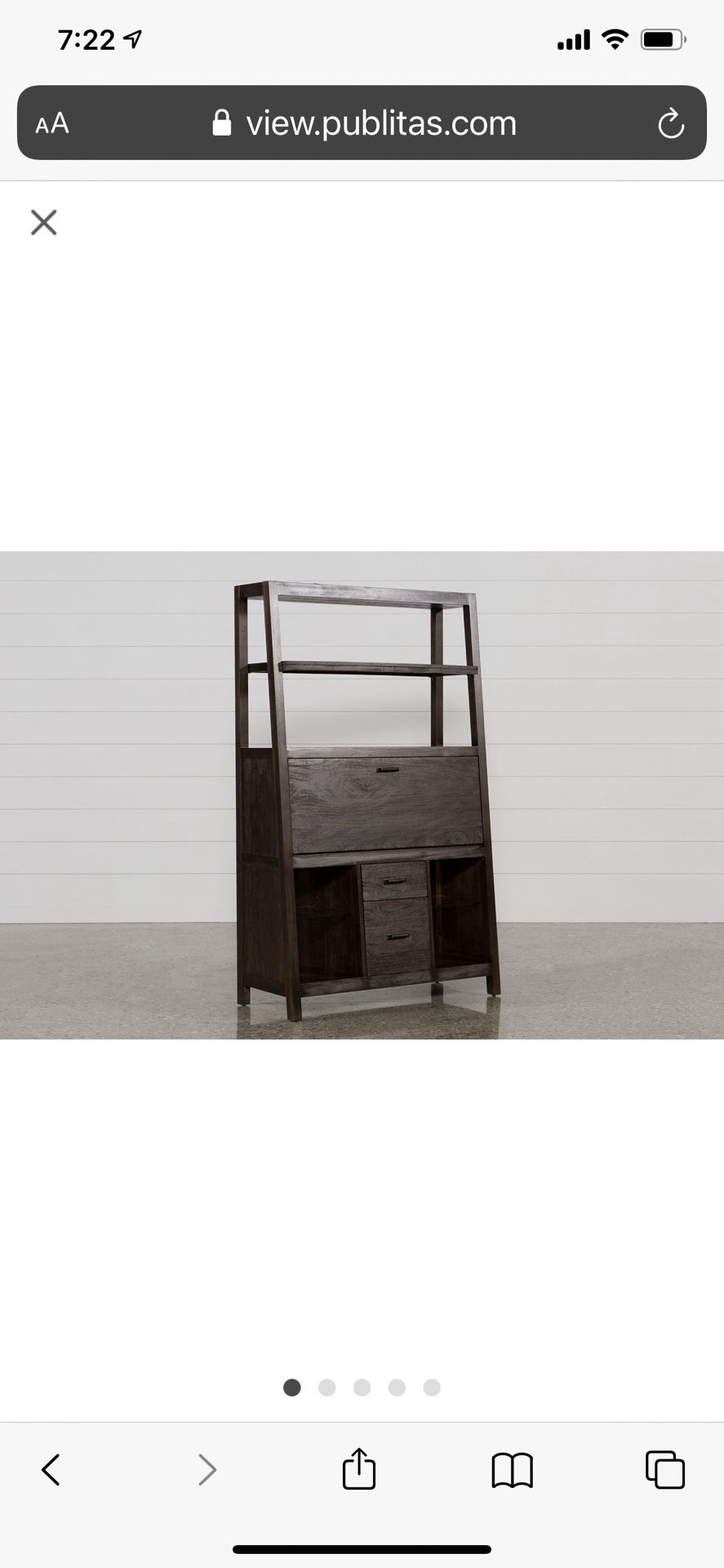 Livingston drop front desk, living spaces