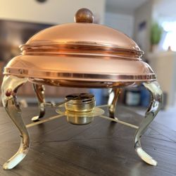 Copper Chafing Dish – Elegant Food Warmer with Lid