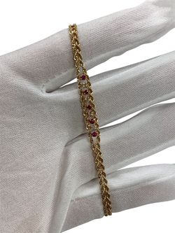 7" gold rope bracelet #32985