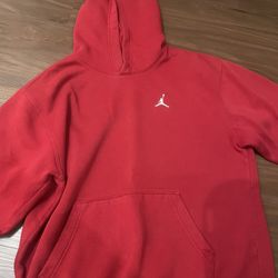 Jordan’s red hoodie 