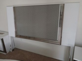 White Headboard with Mirror