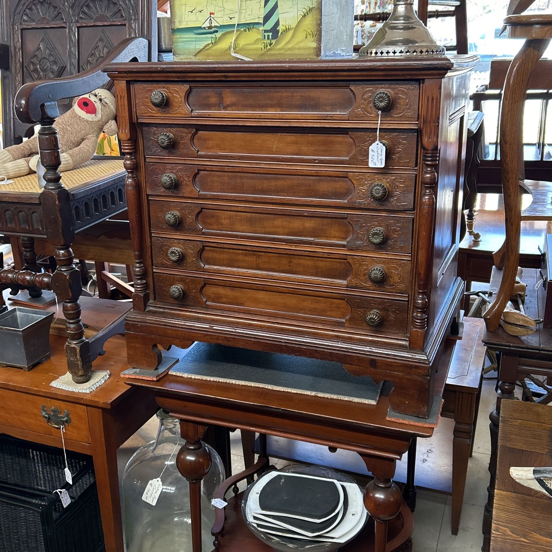 Cherry Spool Cabinet
