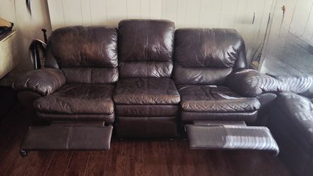 ASHLY COUCHES REAL LEATHER RECLINERS
