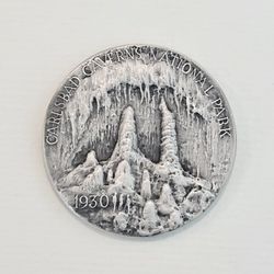 1972 Carlsbad Caverns Jim White 999 Pure Silver Medal. 