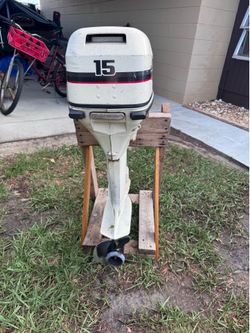 1998 Johnson 15HP Outboard Motor 2-Stroke Short Shaft Runs Good J15REC