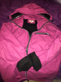 Pink rain jacket size : S