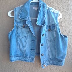 Jean jacket vest