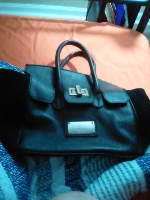 Valentino Milano Black Tan With Silver Clasp