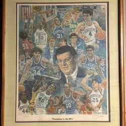 UK Kentucky Basketball 1980’s Framed Poster