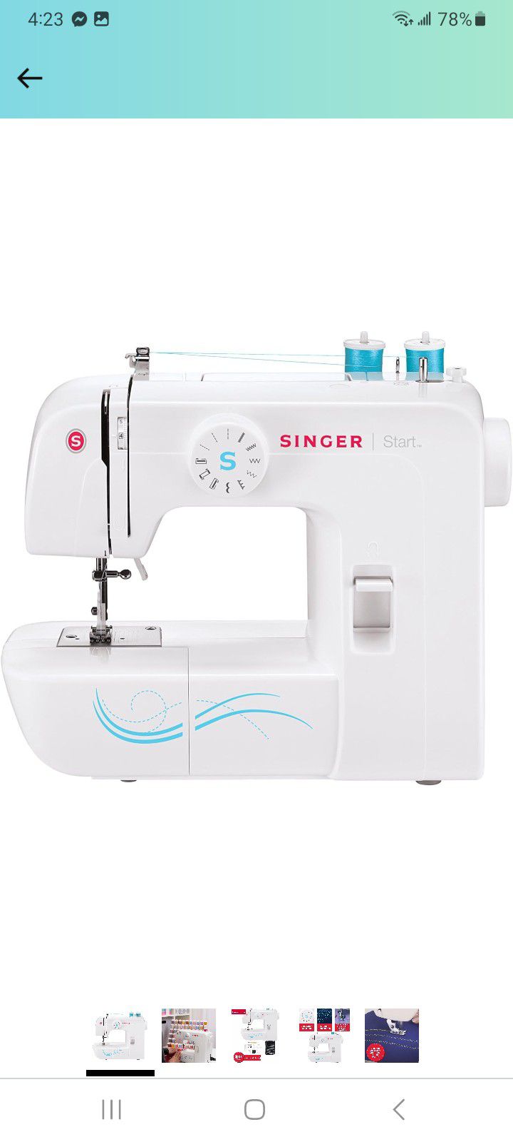 SINGER | Start 1304 Sewing Machine with 6 Built-in Stitches, Free Arm Sewing Machine - Best Sewing Machine for Beginners
