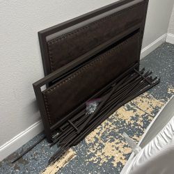 Twin Size Bed Frame (brown/black)