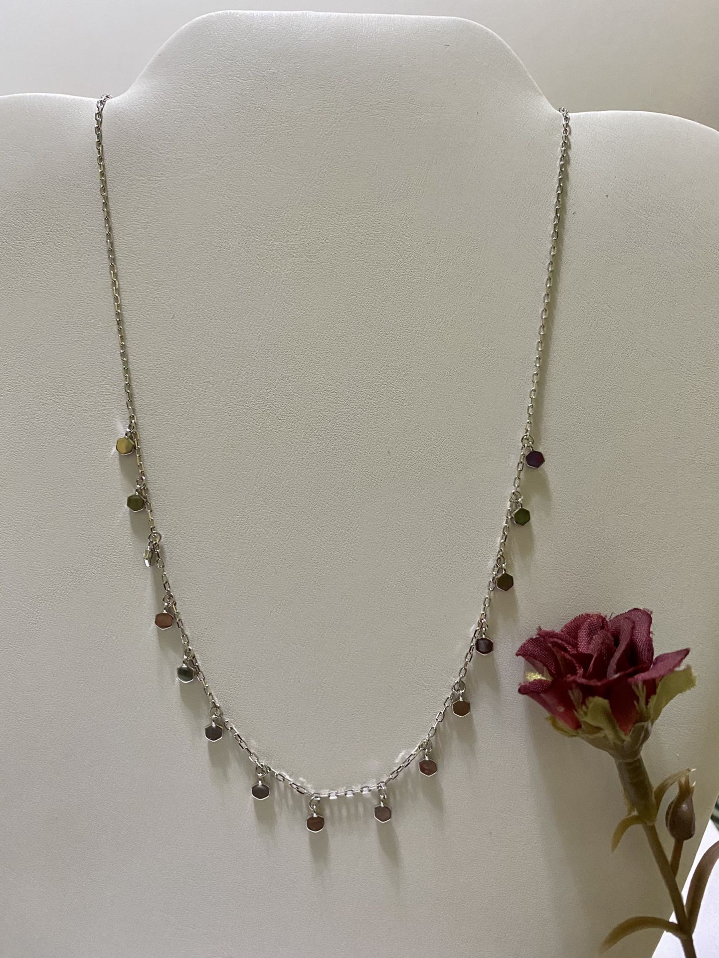 Circle Drops Necklace & Bracelet 925 Slvr