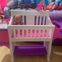 Little Baby Nursery Bed/highchair/cabinet 