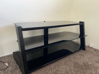 Modern Glass & Metal TV Stand - Sturdy, Clean - $100 OBO