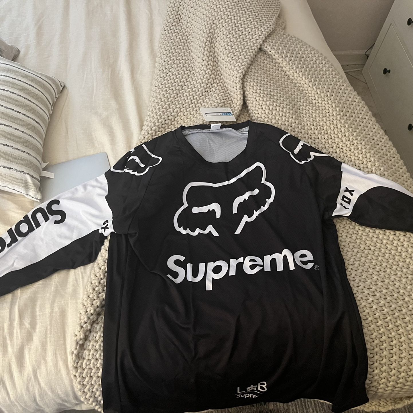 Supreme x Fox Racing Moto Jersey Top 'Black for Sale in Inglewood