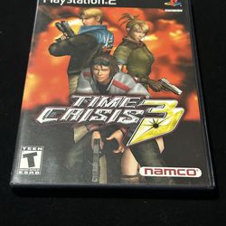 Time Crisis 3 (Sony PlayStation 2, 2003) Complete CIB w/ Manual