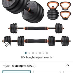 50 Lb Dumbbell Set