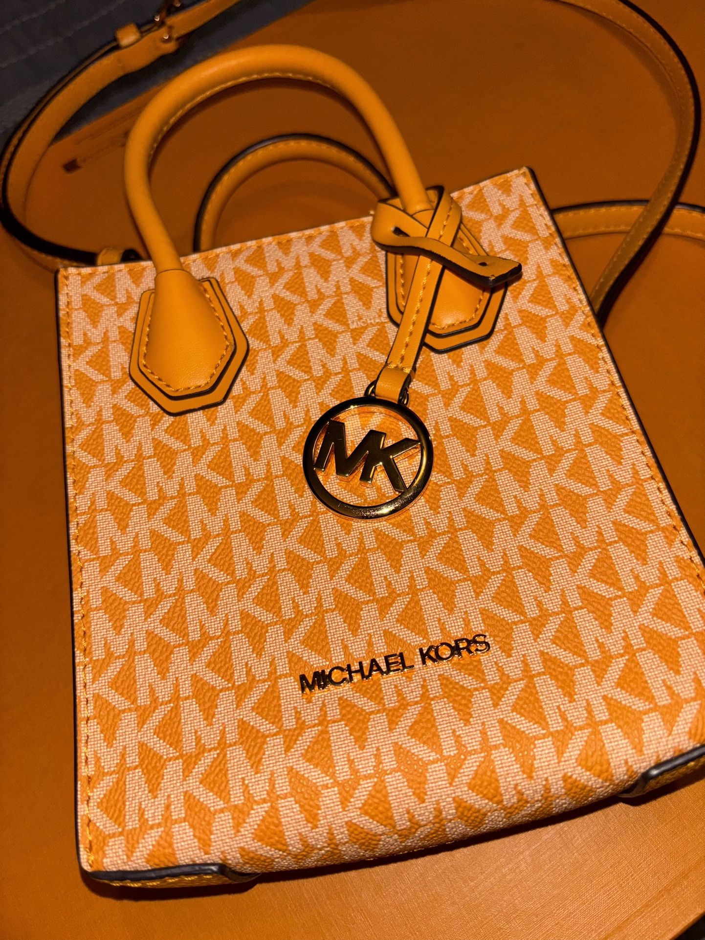 Michael Kors Orange Monogram Mini Bag