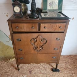 Antique Maple Wood Dresser 