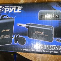 Pyle PDWM96 Belt Pack Wireless Microphone System No Lapel Lavalier Microphone 