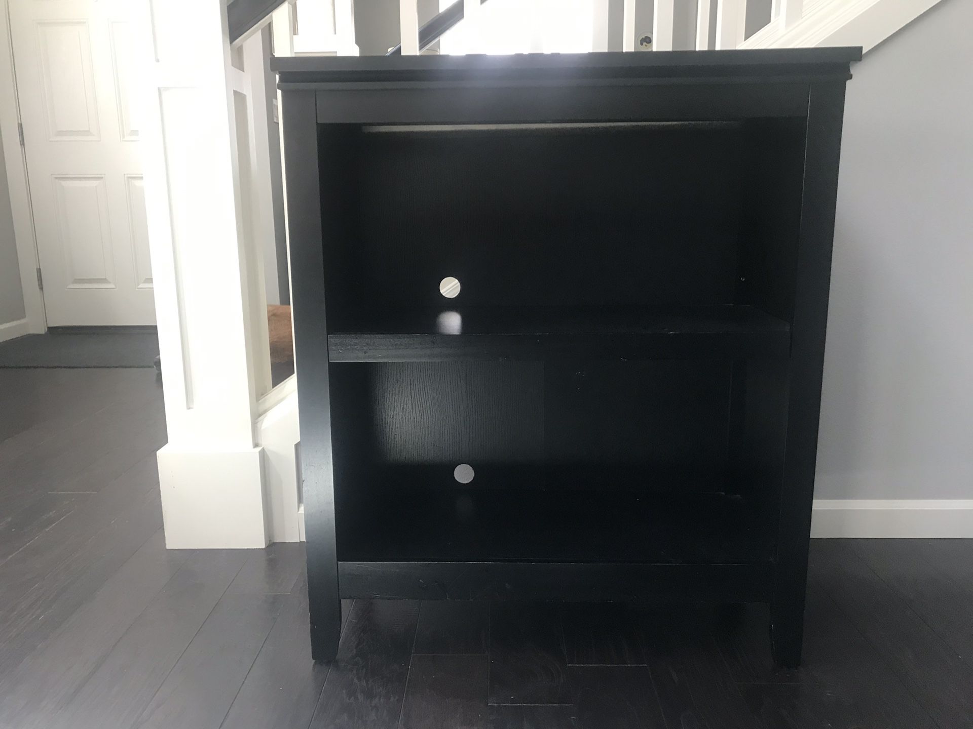 Black bookshelf or tv stand