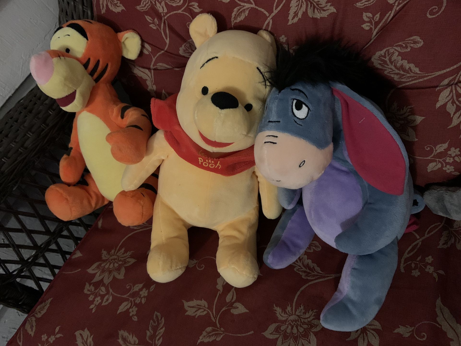 3 14” Stuffed Animals New Winnie the Poo Tiger Eeyore New