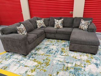 Dark Gray U Shaped Sectional Sofa