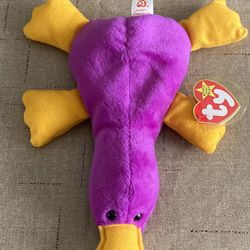 Magenta platypus beanie store baby