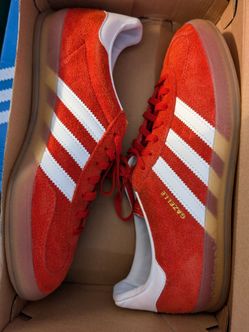Bold orange Adidas