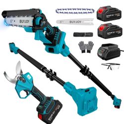 4-in-1 Pole Saw & Electric Pruning Shears