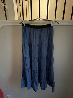Small Faux Denim Skirt