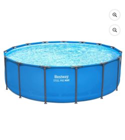Pool, ladder, pump and vaccuum and some extra
