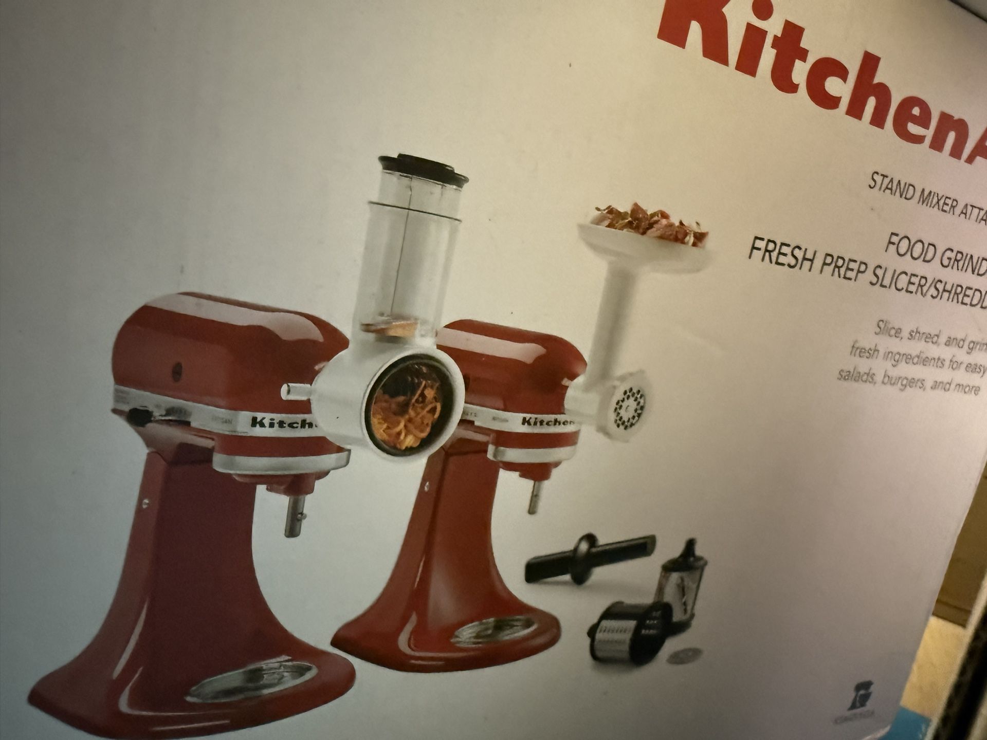 KitchenAid Food Grinder + Fresh Prep Slicer/Shredder (KSM2VSGA)