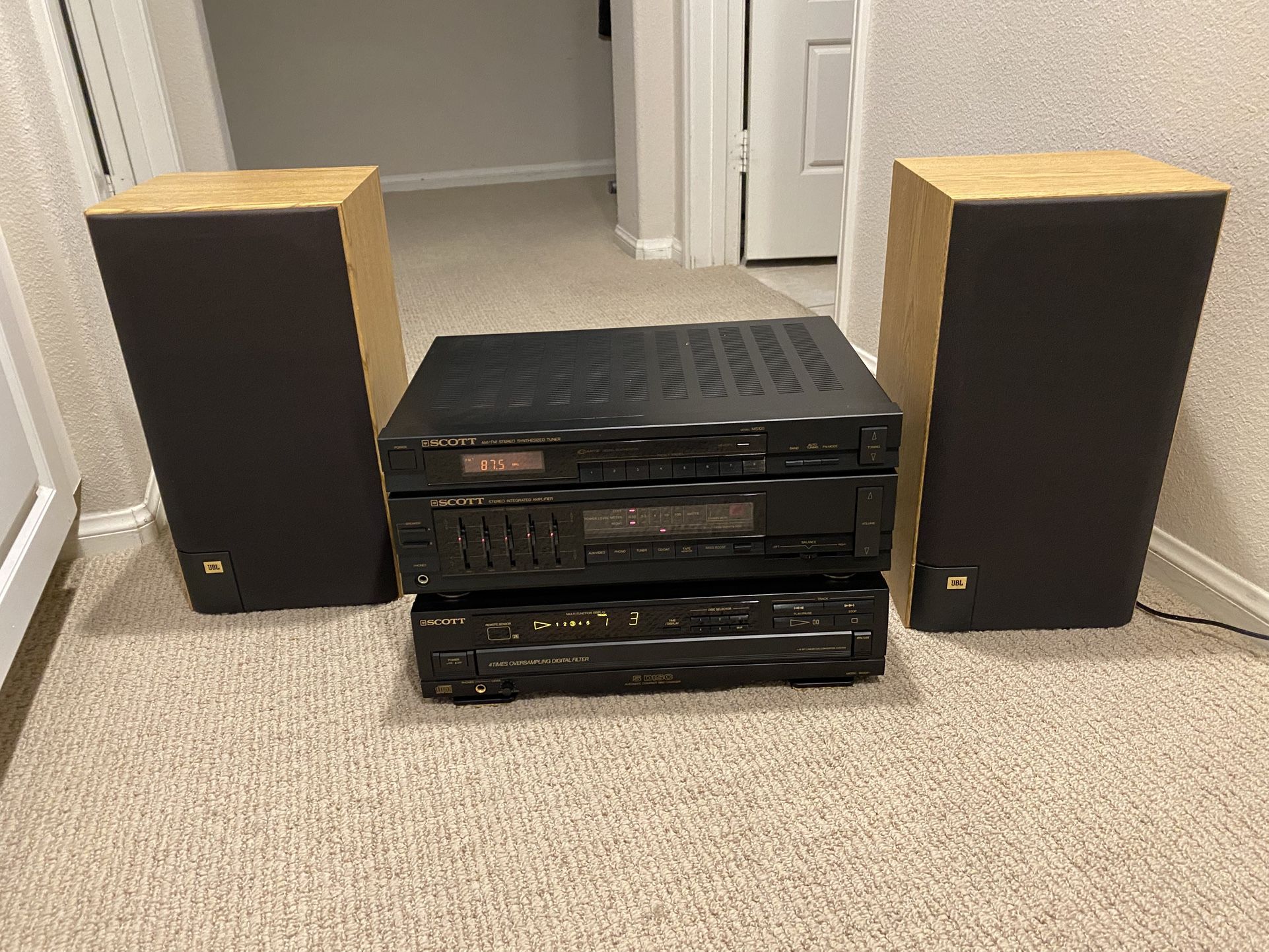 Vintage Scott Stereo Amplifier,Tuner,5CD Changer,Bluetooth 5.0 Stereo Audio Receiver Module