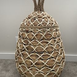 Pineapple Laundry/Storage Basket - Natural