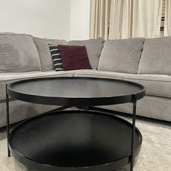 Black Round Coffee table 