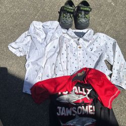 Toddlers Summer Shirts And Shoes Size 8T Nautica 