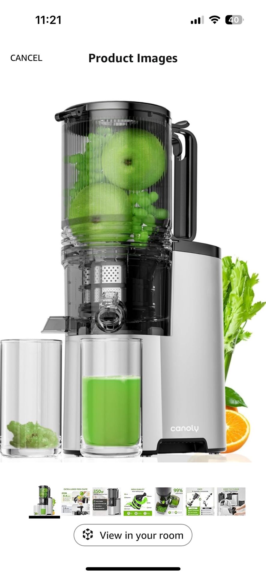 Cold Press Juicer, Wide Feed Chute Juice Extractor Machine
