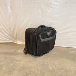 Wheeled Black Suitcase with laptop case
