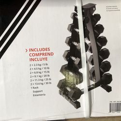 210lb Dumbells With Stand