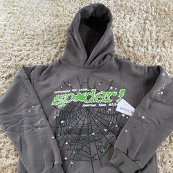 Grey x Green Sp5der hoodie 