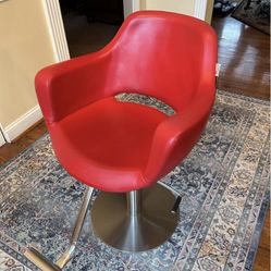 Authentic Leather High End Salon Chair