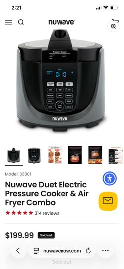 Nuwave Duet Electric Pressure Cooker & Air Fryer Combo