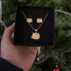 Hello Kitty 14k Gold Filled Set