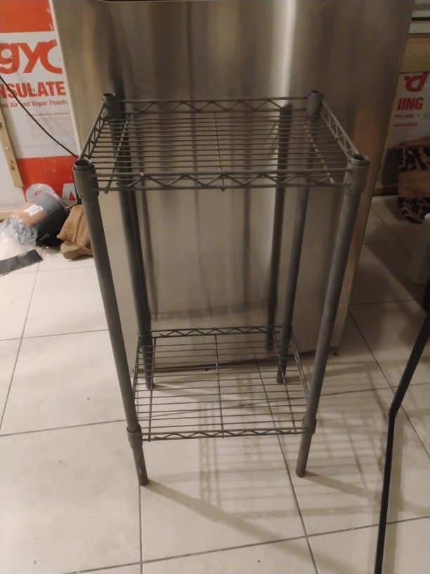 2 Tier Wire Shelving 3.5ft Tall 16.5inch Wide 14inch Deep In Like New Cond