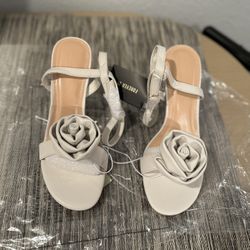 Forever 21 Faux Leather Rosette Heels 