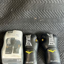 Punching bag and gloves 