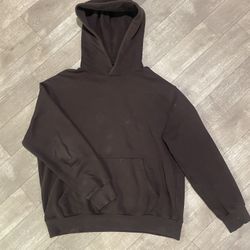 Oversized Blank Brown Hoodie 