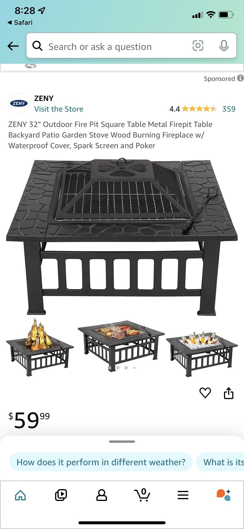 Outdoor Fire pit - NEW (IN BOX) 