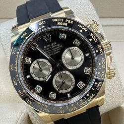 Rolex Daytona Cosmograph yellow Gold oysterflex Diamond 